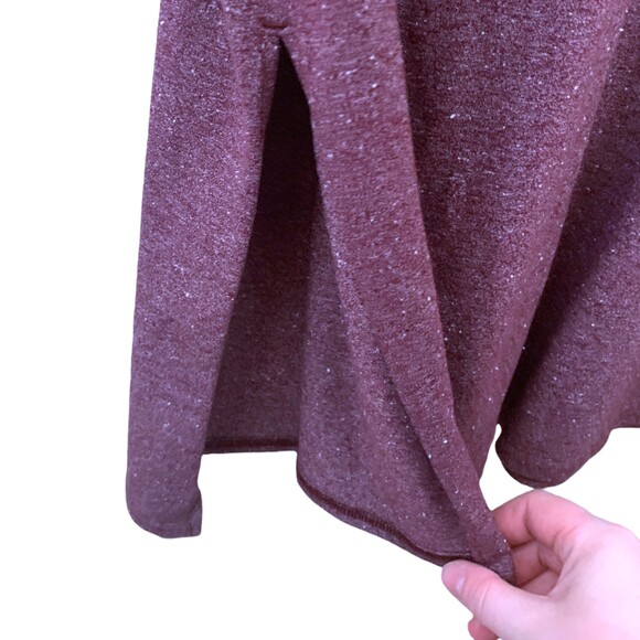 Toad & Co Women's Deep Mauve Crew-Neck 1/2 Sleeve Organic Cotton Midi Dress S - Picture 9 of 9